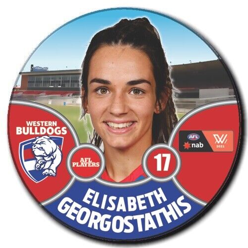 2021 AFLW Western Bulldogs Player Badge - GEORGOSTATHIS, Elisabeth