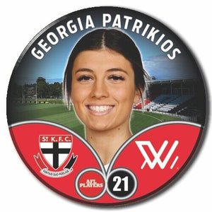 2023 AFLW S7 St Kilda Player Badge - PATRIKIOS, Georgia