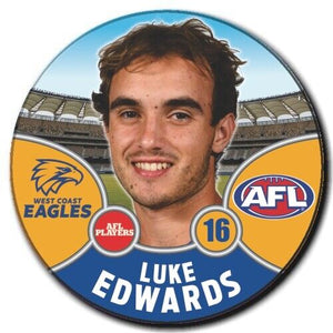 2021 AFL West Coast Eagles Player Badge - EDWARDS, Luke