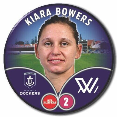 2023 AFLW S7 Fremantle Player Badge - BOWERS, Kiara