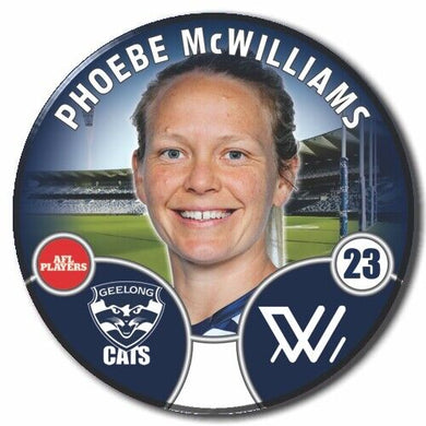 2022 AFLW Geelong Player Badge - McWILLIAMS, Phoebe