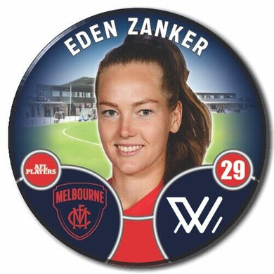2022 AFLW Melbourne Player Badge - ZANKER, Eden