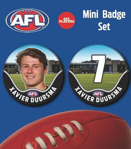 2021 AFL Port Adelaide Mini Player Badge Set - DUURSMA, Xavier