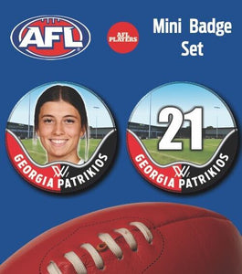 2021 AFLW St. Kilda Mini Player Badge Set - PATRIKIOS, Georgia