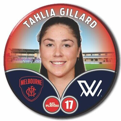 2023 AFLW S7 Melbourne Player Badge - GILLARD, Tahlia