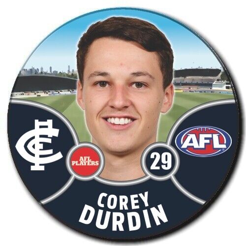 2021 AFL Carlton Player Badge - DURDIN, Corey