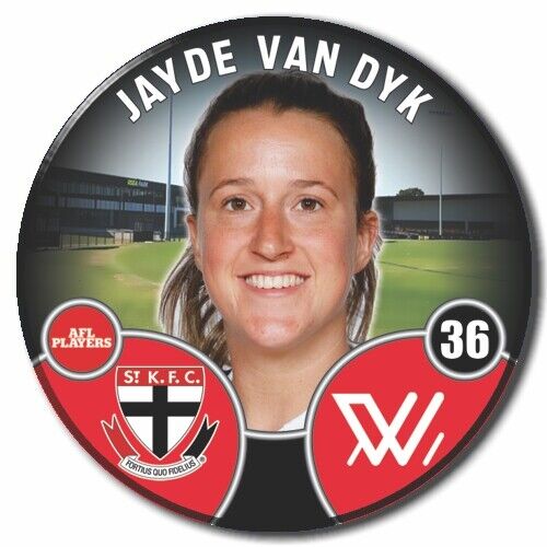 2022 AFLW St Kilda Player Badge - VAN DYK, Jayde