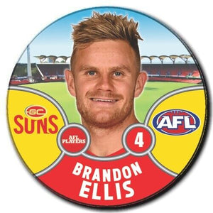 2021 AFL Gold Coast Player Badge - ELLIS, Brandon