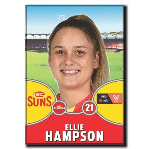 2021 AFLW Gold Coast Suns Player Magnet - HAMPSON, Ellie