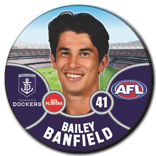 2021 AFL Fremantle Dockers Player Badge - BANFIELD, Bailey