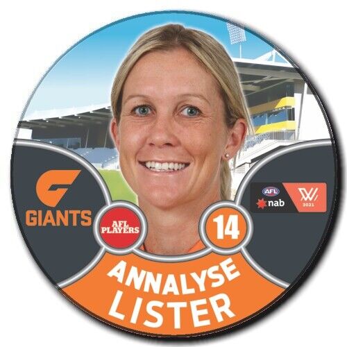 2021 AFLW GWS Badge - LISTER, Annalyse
