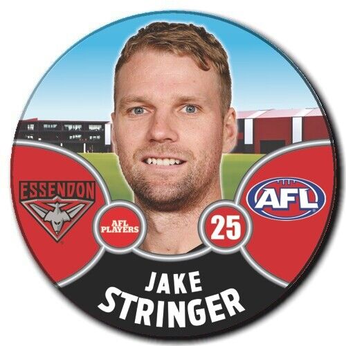 2021 AFL Essendon Bombers Player Badge - STRINGER, Jake