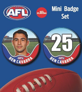 2021 AFL Western Bulldogs Mini Player Badge Set - CAVARRA, Ben