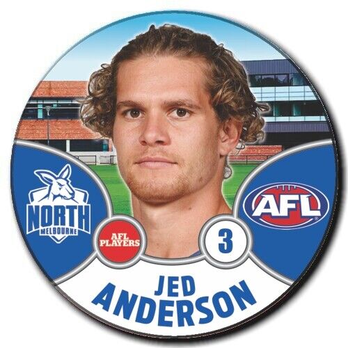 2021 AFL North Melbourne Player Badge - ANDERSON, Jed