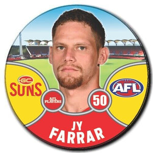 2021 AFL Gold Coast Player Badge - FARRAR, Jy