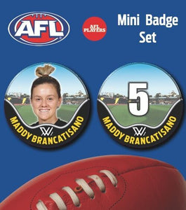 2021 AFLW Richmond Mini Player Badge Set - BRANCATISANO, Maddy