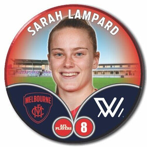2023 AFLW S7 Melbourne Player Badge - LAMPARD, Sarah