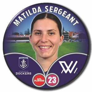 2023 AFLW S7 Fremantle Player Badge - SERGEANT, Matilda