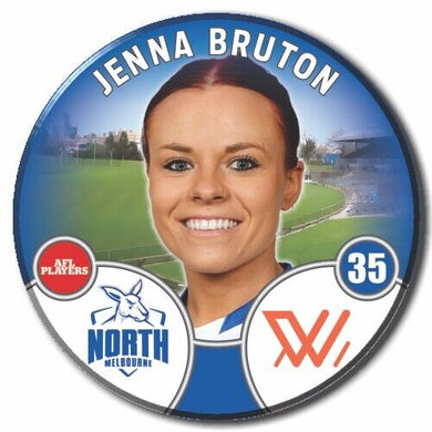 2022 AFLW North Melbourne Player Badge - BRUTON, Jenna
