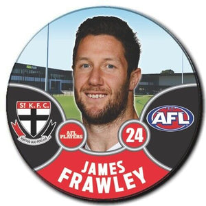 2021 AFL St Kilda Player Badge - FRAWLEY, James