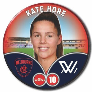 2023 AFLW S7 Melbourne Player Badge - HORE, Kate