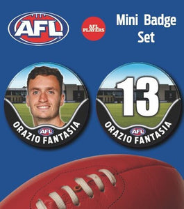 2021 AFL Port Adelaide Mini Player Badge Set - FANTASIA, Orazio