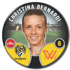 2022 AFLW Richmond Player Badge - BERNARDI, Christina