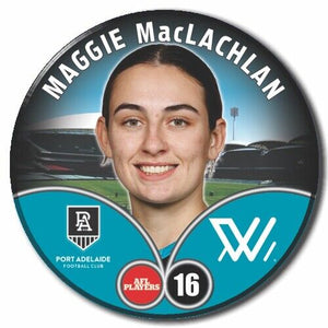 2023 AFLW S7 Port Adelaide Player Badge - MacLACHLAN, Maggie