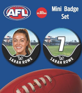 2021 AFLW Collingwood Mini Player Badge Set - ROWE, Sarah