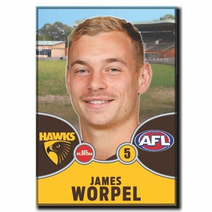 2021 AFL Hawthorn Player Magnet - WORPEL, James