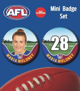 2021 AFLW Brisbane Mini Player Badge Set - MOLONEY, Maria