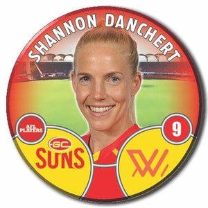 2022 AFLW Gold Coast Player Badge - DANCHERT, Shannon