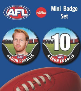 2021 AFL Essendon Mini Player Badge Set - FRANCIS, Aaron