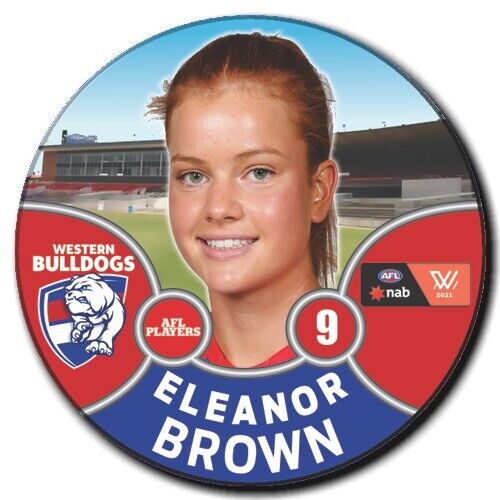 2021 AFLW Western Bulldogs Player Badge - BROWN, Eleanor