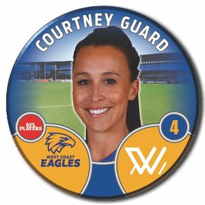 2022 AFLW West Coast Eagles Player Badge - GUARD, Courtney