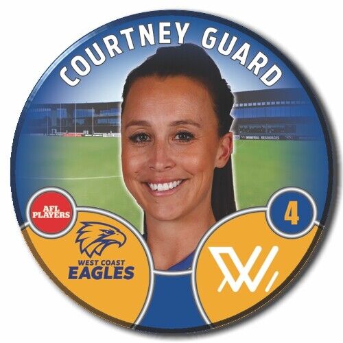2022 AFLW West Coast Eagles Player Badge - GUARD, Courtney