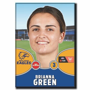 2021 AFLW West Coast Eagles Player Magnet - GREEN, Brianna