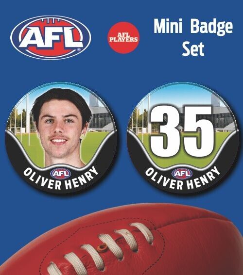 2021 AFL Collingwood Mini Player Badge Set - HENRY, Oliver