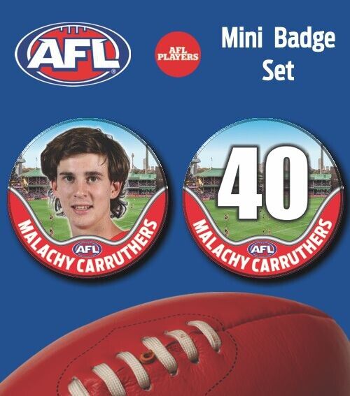 2021 AFL Sydney Swans Mini Player Badge Set - CARRUTHERS, Malachy