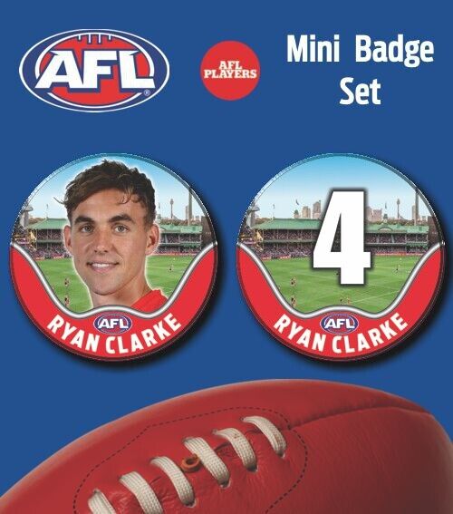2021 AFL Sydney Swans Mini Player Badge Set - CLARKE,  Ryan