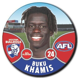 2021 AFL Western Bulldogs Player Badge - KHAMIS, Buku