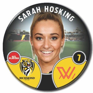 2022 AFLW Richmond Player Badge - HOSKING, Sarah