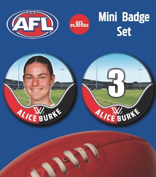 2021 AFLW St. Kilda Mini Player Badge Set - BURKE, Alice