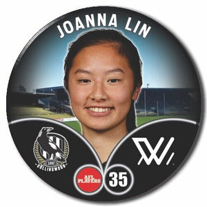 2023 AFLW S7 Collingwood Player Badge - LIN, Joanna