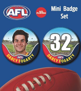 2021 AFL Adelaide Mini Player Badge Set - FOGARTY, Darcy