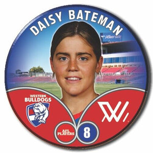 2023 AFLW S7 Western Bulldogs Player Badge - BATEMAN, Daisy