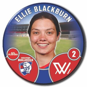 2022 AFLW Western Bulldogs Player Badge - BLACKBURN, Ellie