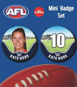2021 AFLW Melbourne Mini Player Badge Set - HORE, Kate