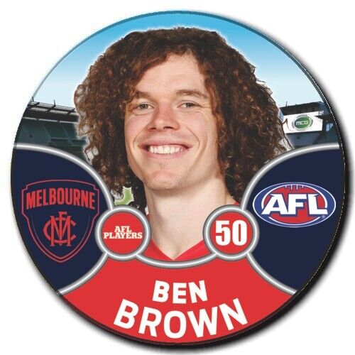 2021 AFL Melbourne Player Badge - BROWN, Ben