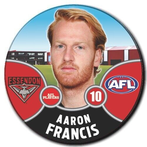 2021 AFL Essendon Bombers Player Badge - FRANCIS, Aaron